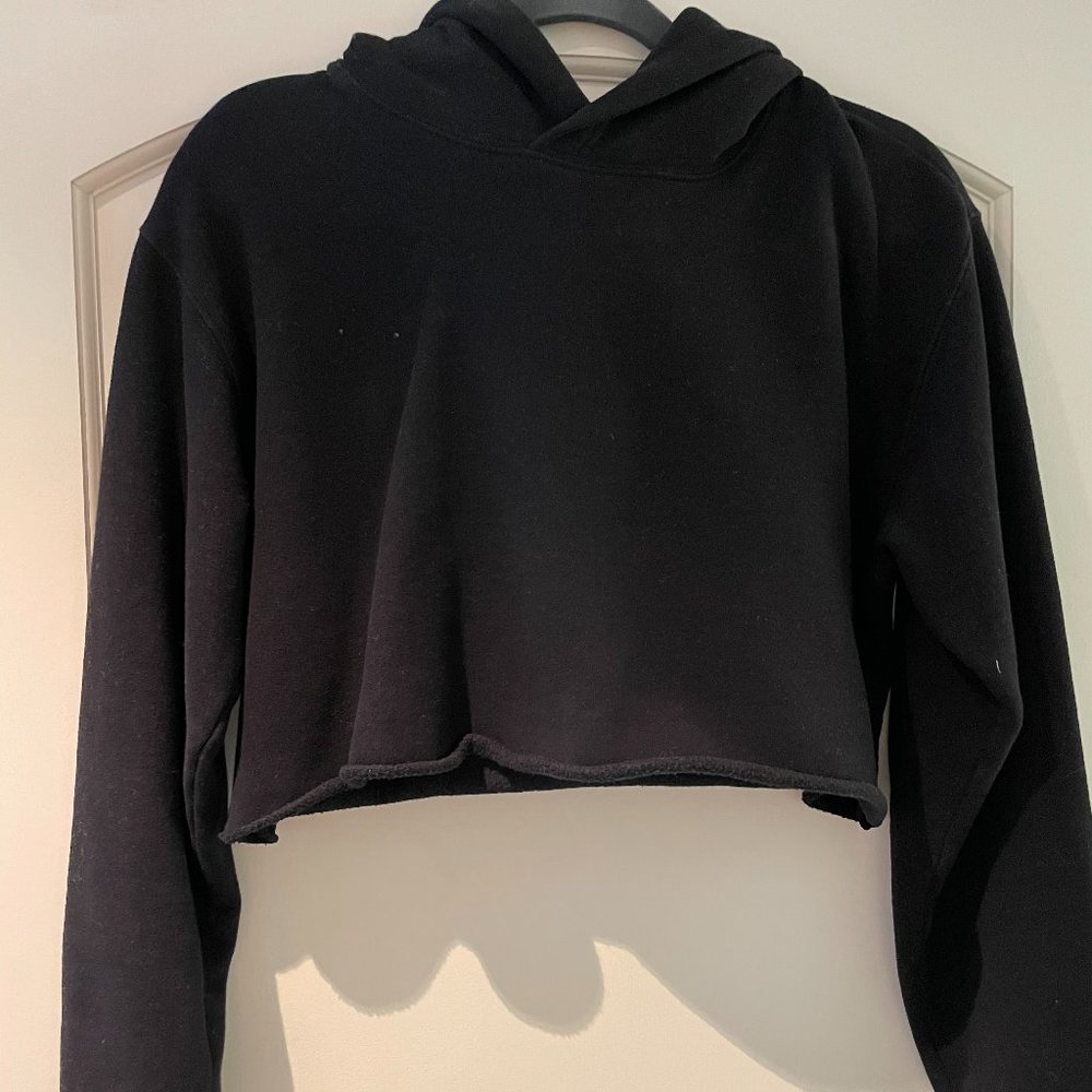TNA small black cropped hoodie